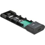 DeLOCK 42638 contenitore di unità di archiviazione Box esterno SSD Nero, Grigio M.2, Disk enclosure Nero, Box esterno SSD, M.2, PCI Express, 10 Gbit/s, Collegamento del dispositivo USB, Nero, Grigio