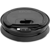 EPOS EXPAND 30 vivavoce Universale USB/Bluetooth Nero, Argento Nero/Argento, Universale, Nero, Argento, 25 m, Skype for Business, Mobile phone, Desk phone, PC / Soft phone, Mac OSX, Tablet, Alcatel Lucent , Avaya, Cisco Jabber, Cisco Webex, Mitel, Swyx, Microsoft Skype for Business, Unify