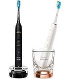 Sonicare DiamondClean serie 9000 Sonicare Spazzolini Elettrici Sonici con App, confezione da 1 spazzolino bianco e 1 spazzolino nero HX9914/57, Spazzolino da denti elettrico