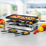 Rommelsbacher Pizza Raclette RCP 1800 Nero/in acciaio inox