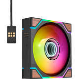 Thermaltake SWAFAN 120 EX INFINITY ARGB Sync Ventola di raffreddamento per PC Edizione legno Nero