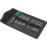 Wera Kompakt 60 KK Set di bussole, chiave combinata   Nero/Verde, Set di bussole, 1/4", Metrico, 17 testina/e, 10,15,20,25,30,40 mm, PH1,PH2,PH3,PZ1,PZ2,PZ3