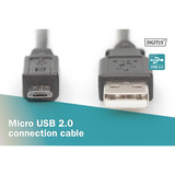 Digitus Cavo di collegamento USB 2.0 USB-A (spina) > Micro-USB (spina) Nero