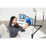 Kensington Morsetto a C telescopico A1000, Supporto Nero, Supporto per microfono da scrivania, Base di supporto da tavolo, Nero, MIL-STD-810H Method 504.3 Contamination by Fluids, 695 g, 51 mm