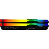 Kingston FURY FURY Beast 32 GB 5200 MT/s DDR5 CL40 DIMM (Kit da 2 moduli) RGB, Memoria Nero, 32 GB, 2 x 16 GB, DDR5, 288-pin DIMM