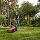 BLACK+DECKER BLACK+DECKER BEMW461BH-QS Tondeuse à Gazon Filaire 6 Hauteurs, 1400 W, Orange, 34 cm, Rasaerba arancione /Nero, 1400 W, Orange, 34 cm