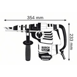 Bosch 0 611 24A 000 martello perforatore 800 W 900 Giri/min SDS-plus, Trapano a percussione blu/Nero, SDS-plus, Nero, Blu, 2,8 cm, 900 Giri/min, 3,1 J, 4000 bpm