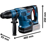 Bosch GBH 18V-36 C Professional 500 Giri/min SDS-max 6,1 kg Nero, Blu, Trapano a percussione blu/Nero, Trapano con impugnatura a pistola, SDS-max, Senza spazzola, Nero, Blu, 500 Giri/min, 3,5 cm
