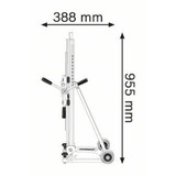 Bosch GCR 350 Professional Supporto per trapano blu, Supporto per trapano, 58 cm, Blu, Argento, 95,5 cm, 12,6 kg