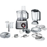 Bosch MC812M865 robot da cucina 1250 W 3,9 L Nero, Acciaio inox Nero/acciaio inox satinato, 3,9 L, Nero, Acciaio inox, Manopola, Sbattitura, Miscelazione, Sminuzzare, Tagliare, Miscelatura, Purè, CE, EAC, VDE, Plastica