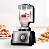 Bosch MC812M865 robot da cucina 1250 W 3,9 L Nero, Acciaio inox Nero/acciaio inox satinato, 3,9 L, Nero, Acciaio inox, Manopola, Sbattitura, Miscelazione, Sminuzzare, Tagliare, Miscelatura, Purè, CE, EAC, VDE, Plastica