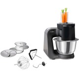 Bosch MUM59N26DE robot da cucina 1000 W 3,9 L Acciaio inox Nero/in acciaio inox, 3,9 L, Acciaio inox, Pulsanti, 4 dischi, Acciaio inox, 1000 W