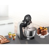 Bosch MUM59N26DE robot da cucina 1000 W 3,9 L Acciaio inox Nero/in acciaio inox, 3,9 L, Acciaio inox, Pulsanti, 4 dischi, Acciaio inox, 1000 W