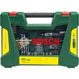 Bosch Set di punte / bit V-Line TIN, 91 pezzi, Trapano & Set di bit verde