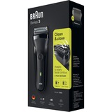 Braun Series 3 300 s Rasoio Elettrico Ricaricabile, Rasoio Da Barba Per Uomo, Nero Nero, Rasoio Da Barba Per Uomo, Nero, Rasoio, Nero, 2 SensoFoil, LED, Batteria, 20 min