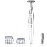 Braun Silk-épil FG 1100 Argento, Bianco, Rasio per donne bianco/Argento, Argento, Bianco, Epilazione, Precisione, Mini Stilo AAA, 1.5 V, 120 min, 45 mm