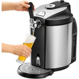 Clatronic BZ 3740 Bevande fredde Isolato, Erogatore di birra accaio/Nero, Bevande fredde, Isolato, Acciaio inossidabile, Pulsanti, Manopola, LED, 5 L