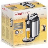 Clatronic BZ 3740 Bevande fredde Isolato, Erogatore di birra accaio/Nero, Bevande fredde, Isolato, Acciaio inossidabile, Pulsanti, Manopola, LED, 5 L