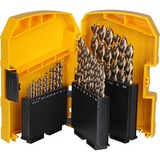 DEWALT CASSETTA Set di punte per trapano 29 pezzo(i), Drill bit set oro, Trapano, Set di punte per trapano, Acciaio in lega, High-Speed Steel (HSS), 29 pezzo(i), 1, 1.5, 2, 2.5, 3, 3.2, 3.3, 3.5, 4, 4.2, 4.5, 4.8, 5, 5.5, 6, 6.5, 7, 7.5, 8, 8.5, 9, 9.5, 10,...
