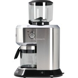 DeLonghi Dedica Argento, Coffee Mill argento/Nero, Macinacaffè elettrico, 350 g, Macinino conico, Acciaio inox, LCD, Argento