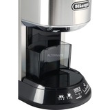 DeLonghi Dedica Argento, Coffee Mill argento/Nero, Macinacaffè elettrico, 350 g, Macinino conico, Acciaio inox, LCD, Argento