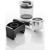 DeLonghi Dedica Argento, Coffee Mill argento/Nero, Macinacaffè elettrico, 350 g, Macinino conico, Acciaio inox, LCD, Argento