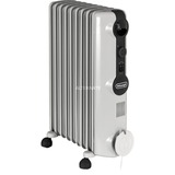 DeLonghi Radia S TRRS0920 Interno Bianco 2000 W Riscaldatore ambiente elettrico a olio, Radiatore grigio, Riscaldatore ambiente elettrico a olio, Olio, 1,4 m, Interno, Pavimento, Bianco
