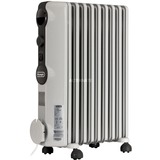 DeLonghi Radia S TRRS0920 Interno Bianco 2000 W Riscaldatore ambiente elettrico a olio, Radiatore grigio, Riscaldatore ambiente elettrico a olio, Olio, 1,4 m, Interno, Pavimento, Bianco