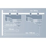 EINHELL 2255398 kit di fissaggio, Supporto grigio, 8,31 kg, 1100 mm, 8,67 kg