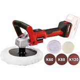 EINHELL Power X-Change lucidatrice a batteria CE-CP 18/180 Li E-Solo, 18Volt, Macchina di lucidatura rosso/Nero