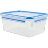 Emsa 508544 recipiente per cibo Rettangolare Scatola 2,3 L Trasparente 6 pz, Casella trasparente/Blu, Scatola, Rettangolare, 2,3 L, Trasparente, Polipropilene (PP), Elastomero Termoplastico (TPE), Germania