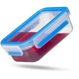 Emsa 508544 recipiente per cibo Rettangolare Scatola 2,3 L Trasparente 6 pz, Casella trasparente/Blu, Scatola, Rettangolare, 2,3 L, Trasparente, Polipropilene (PP), Elastomero Termoplastico (TPE), Germania