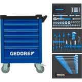 GEDORE WSL-M-TS-172 Acciaio inossidabile, Carrelli per attrezzi blu/Nero, Acciaio inossidabile, Blu, 6 cassetto/cassetti, 625 mm, 903 mm, 510 mm