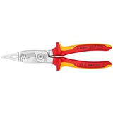 KNIPEX 13 86 200 Pinze a becco lungo pinza Pinze a becco lungo, Acciaio, Plastica, Rosso/Arancione, 20 cm, 280 g