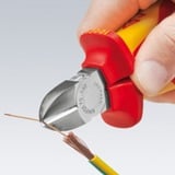 KNIPEX 70 06 140 pinza Pinze da taglio diagonale, Pinze di taglio giallo, Pinze da taglio diagonale, Acciaio al cromo vanadio, Plastica, Rosso/Arancione, 14 cm, 160 g