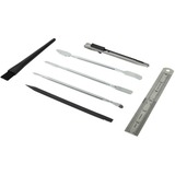 OWC 72-Piece Advanced Toolkit 72 strumenti, Set di strumenti Kit di strumenti, Computer, Lettore MP3, mini PC, Telefono cellulare/smartphone, Computer portatile, Tablet, Plettro per apertura, Scheda plastica, Cacciavite, Spatola, Spudger, Pinza, Coltello multiuso, Nylon, Blu, Pentalobo, Phillips, Torcia