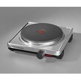 Rommelsbacher AK 2099/E piano cottura Acciaio inossidabile Superficie piana Piastra sigillata 1 Fornello(i), Piastra riscaldante accaio/Nero, Acciaio inossidabile, Superficie piana, Piastra sigillata, Acciaio inossidabile, 1 Fornello(i), 1 Fornello(i)