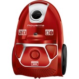 Rowenta Compact Power PARQUET RO3950, Aspirapolvere rosso, 900 W, A cilindro, Secco, Sacchetto per la polvere, 3 L, Filtro igienico