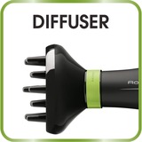 Rowenta INSTANT DRY, Asciugacapelli Nero/Verde, dC, 5,2 g/min, Nero, Verde, Gancio per appendere, 1,8 m, Cina