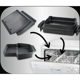 Tefal GC7148 Griglia di contatto, Come contattare con grill Nero, Nero, Acciaio inox, Rettangolare, Griglia, 300 x 200 mm, Alluminio