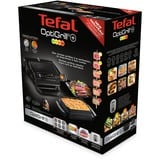 Tefal GC7148 Griglia di contatto, Come contattare con grill Nero, Nero, Acciaio inox, Rettangolare, Griglia, 300 x 200 mm, Alluminio