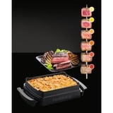 Tefal GC7148 Griglia di contatto, Come contattare con grill Nero, Nero, Acciaio inox, Rettangolare, Griglia, 300 x 200 mm, Alluminio