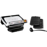 Tefal GC716D Griglia di contatto, Come contattare con grill argento/Nero, Nero, Metallico, Acciaio inox, Da tavolo, Pulsanti, Piastra, 300 x 200 mm
