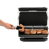 Tefal GC724D Griglia di contatto, Come contattare con grill acciaio inox satinato/Nero, Nero, Metallico, Da tavolo, Pulsanti, Piastra, 400 x 200 mm, Coperchio incernieriato