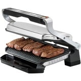 Tefal GC724D Griglia di contatto, Come contattare con grill acciaio inox satinato/Nero, Nero, Metallico, Da tavolo, Pulsanti, Piastra, 400 x 200 mm, Coperchio incernieriato