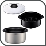 Tefal RK1011 cuoci riso 700 W Bianco, Cuociriso bianco/Argento, Bianco, 0,95 m, Vetro, 700 W, 294 mm, 295 mm