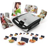 Tefal Snack Collection SW852D tostiera 700 W Nero, Acciaio inox, Creatore del panino argento/Nero, Nero, Acciaio inox, Pronto, 225 x 135 mm, 700 W, Tipo C, 203 mm