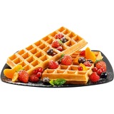 Tefal WM756D piastra per waffle 2 waffle 1200 W Nero, Acciaio inox, Cialde Nero/Argento, 2 waffle, Rettangolare, Nero, Acciaio inox, Acciaio inox, 1200 W, 10 cm