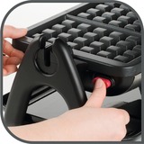Tefal WM756D piastra per waffle 2 waffle 1200 W Nero, Acciaio inox, Cialde Nero/Argento, 2 waffle, Rettangolare, Nero, Acciaio inox, Acciaio inox, 1200 W, 10 cm