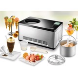 Unold 48845 macchina per gelato Gelatiera compressore 2 L 180 W Nero, Acciaio inox accaio/Nero, Gelatiera compressore, 2 L, 1 ciotole, Nero, Acciaio inox, 60 min, LCD
